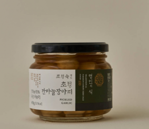 무농약 초정 깐마늘 장아찌_(450g/병)