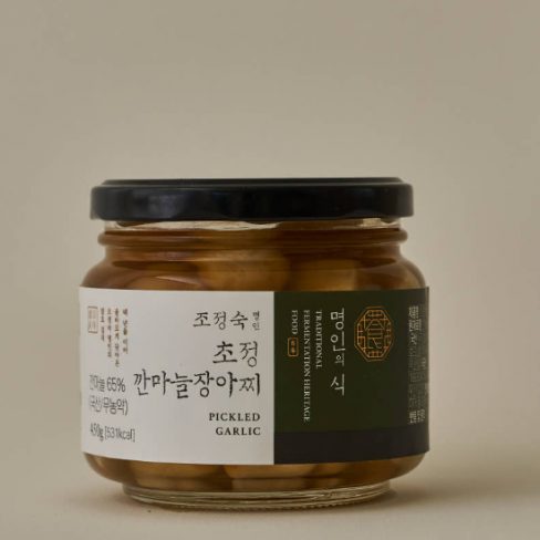 무농약 초정 깐마늘 장아찌_(450g/병)