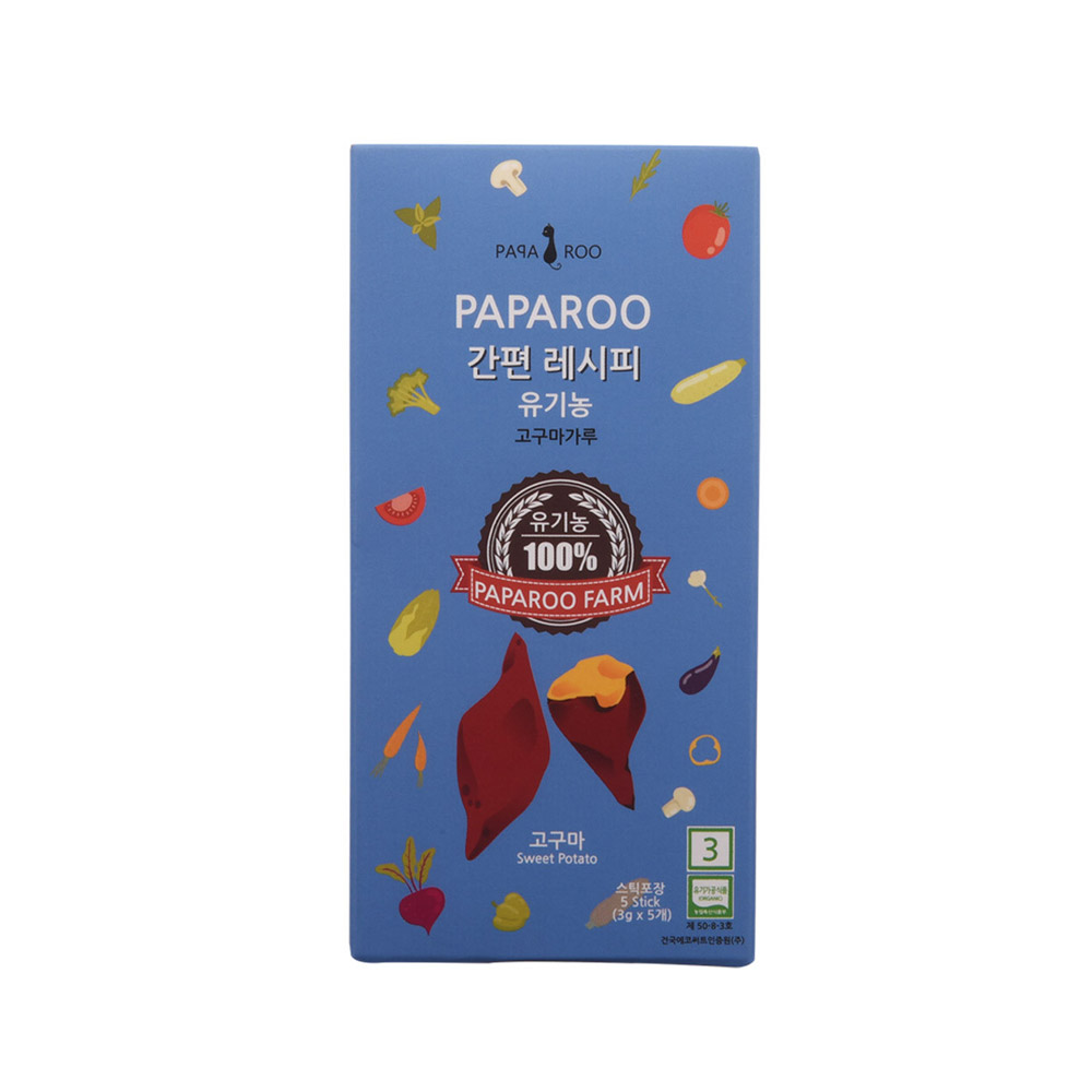 파파루간편레시피(중기) 유기농 고구마가루_(3g*5ea/BOX)